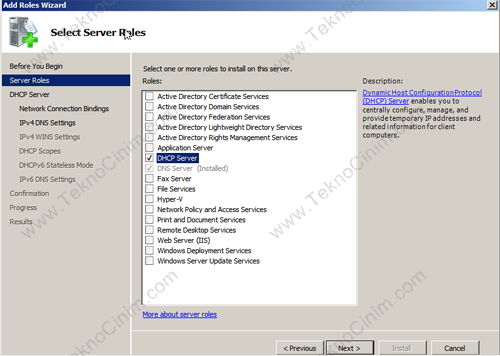 Windows Server 2008 DHCP Kurulumu