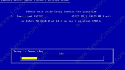 Windows Server 2003 Kurulumu