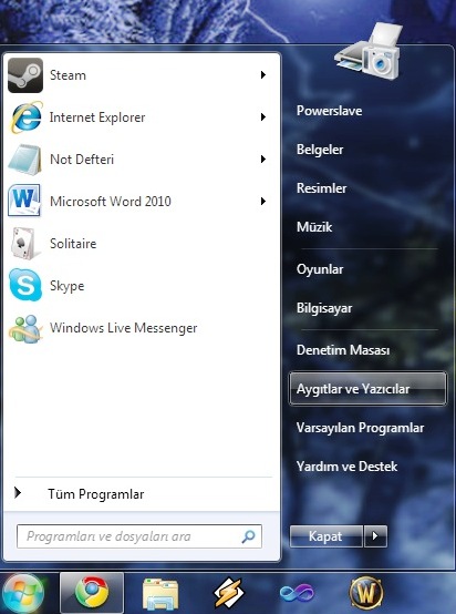 Yazıcı Paylaşıma Açma